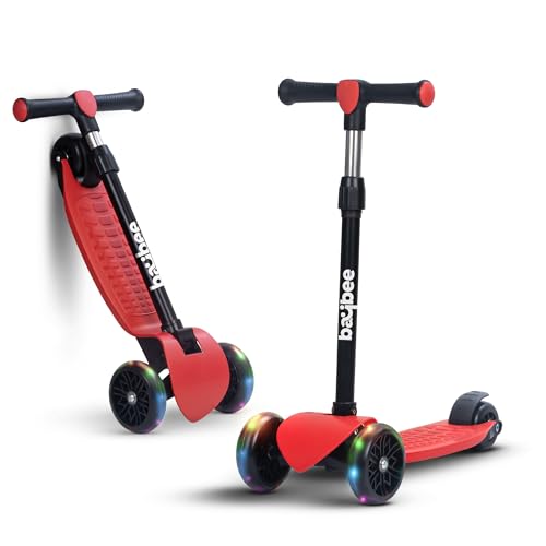 Baybee Zoomie Foldable Kick Scooter for Kids-Red Baybee Zoomie Foldable Kick Scooter for Kids-Red