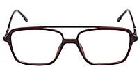 Soigné Unisex Large Rectangular Specs Frame. Matte Brown
