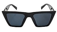 Soigné Female Medium Square Sunglasses. Glossy Black Soigné Female Medium Square Sunglasses. Glossy Black