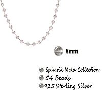 Pure Silver Sphatik mala Crystal Jaap Mala for Pooja