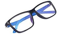 Soigné Unisex Large Rectangular Spectacle Frame. Black&Blue Color Soigné Unisex Large Rectangular Spectacle Frame. Black&Blue Color