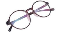 Unisex Round Thin Medium Spectacle Frame. Brown Color Frame.