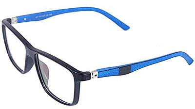 Soigné Unisex Large Rectangular Spectacle Frame. Black&Blue Color Soigné Unisex Large Rectangular Spectacle Frame. Black&Blue Color