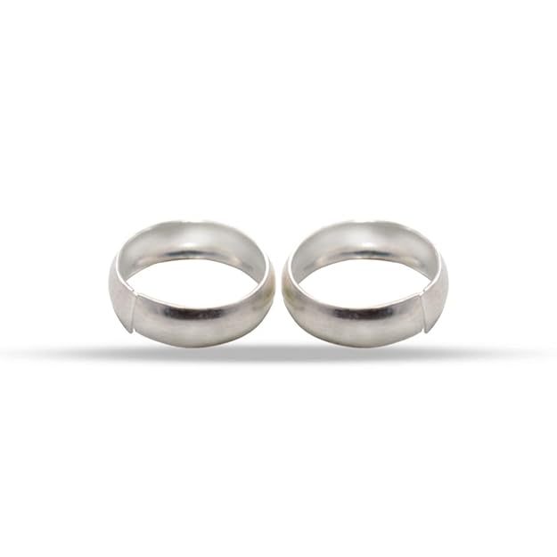 Silver Adjustable toe ring | Plain, Simple, Comfortable Silver Toe Rings, Metti