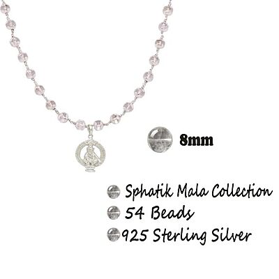 Sphatika Mala with Ayyappan (Iyyappan) Pendant – Pure Quartz Crystal Mala