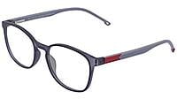 Soigné Unisex Large Square Spectacle Frames. Grey Color