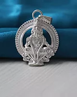 925 Sterling Silver Lord Ayyappan Pendant for Men | Sabarimala Devotional Jewelry