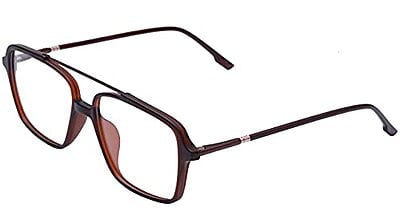 Soigné Unisex Large Rectangular Specs Frame. Matte Brown Soigné Unisex Large Rectangular Specs Frame. Matte Brown