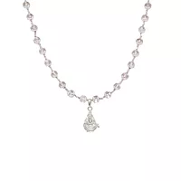 Sphatika Mala with Ayyappan Pendant Pure Quartz Crystal Mala for Devotion