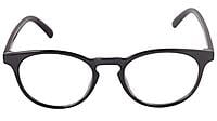 Soigné Unisex Oval Medium Spectacle Frame.Glossy Black