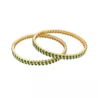 Women Green Stone Bangles