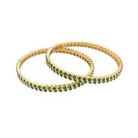 Women Green Stone Bangles
