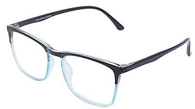 Soigné Unisex Medium Square Spectacle Frames. Blue&Black Soigné Unisex Medium Square Spectacle Frames. Blue&Black