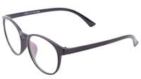 Unisex Oversized Round Spectacle Frame. Glossy Black Color Frame. Transparent ARC Lens.