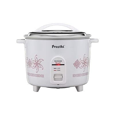 Preethi Rangoli Rice Cooker, ( White, 1.8 Liter )