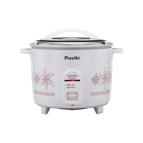 Preethi Rangoli Rice Cooker, ( White, 1.8 Liter )