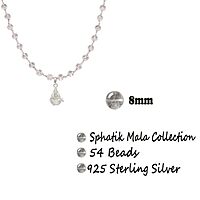 Sphatika Mala with Ayyappan Pendant Pure Quartz Crystal Mala for Devotion