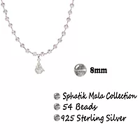 Sphatika Mala with Ayyappan Pendant Pure Quartz Crystal Mala for Devotion