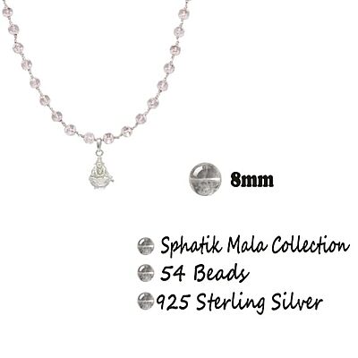 Sphatika Mala with Ayyappan Pendant Pure Quartz Crystal Mala for Devotion