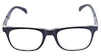 Soigné Unisex Medium Rectangular Spectacle Frame. Black&Transparent Color