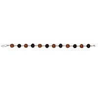 925 Sterling Silver Handmade Tied Rudraksha and Karungali Bracelet