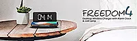Portronics Freedom 4 – A versatile 3-in-1 device featuring a wireless charger, digital clock, and LED lamp. Perfect for bedside use, it combines functionality with modern design for convenience.