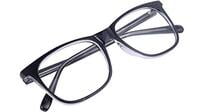 Unisex Square Spectacle Frame. Black Color Frame. Transparent ARC Lens.