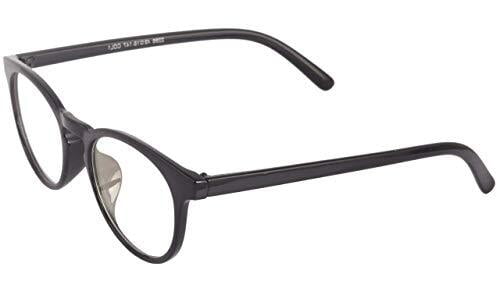 Soigné Unisex Oval Medium Spectacle Frame.Glossy Black