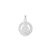 925 Sterling Silver Lord Ayyappan Pendant for Men | Sabarimala Devotional Jewelry
