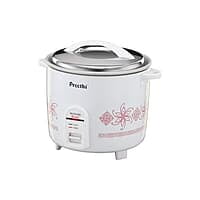 Preethi Rangoli Rice Cooker, ( White, 1.8 Liter )