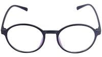 Unisex Round Thin Medium Spectacle Frame. Matte Black Color Frame. Unisex Round Thin Medium Spectacle Frame. Matte Black Color Frame.
