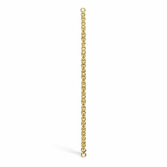 Impon Gold Plated Link Chain Bracelet for Men & Women | Classic Round Link Design Gold Finish Hand Chain | Daily Wear Jewelry