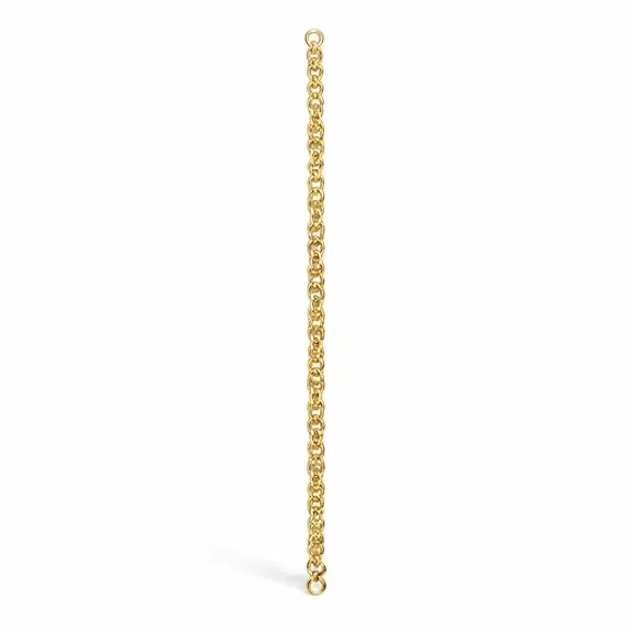 Impon Gold Plated Link Chain Bracelet for Men & Women | Classic Round Link Design Gold Finish Hand Chain | Daily Wear Jewelry