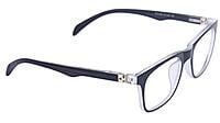 Soigné Unisex Medium Rectangular Spectacle Frame. Black&Transparent Color