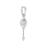 Sterling Silver (92.5%) Curb Chain with God Kartikeya Vel Pendant Lord Murugan Doller for Men