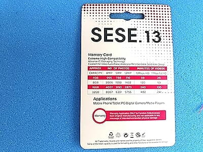 2307SR-03-04 SE.13 SE-6M 8 GB Class 10 SD Card