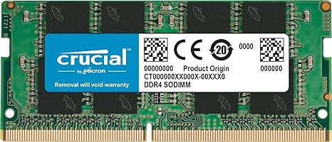 Crucial RAM 8GB DDR4 3200MHz CL22 (or 2933MHz or 2666MHz) Laptop Memory CT8G4SFRA32A