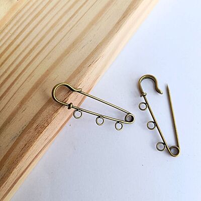 Safety Pin Brooch Antique Bronze Safety Pin Brooch Antique Bronze
