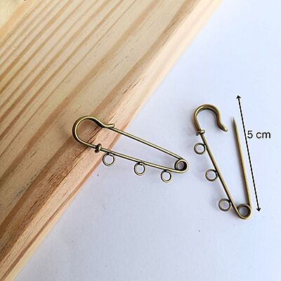 Safety Pin Brooch Antique Bronze Safety Pin Brooch Antique Bronze