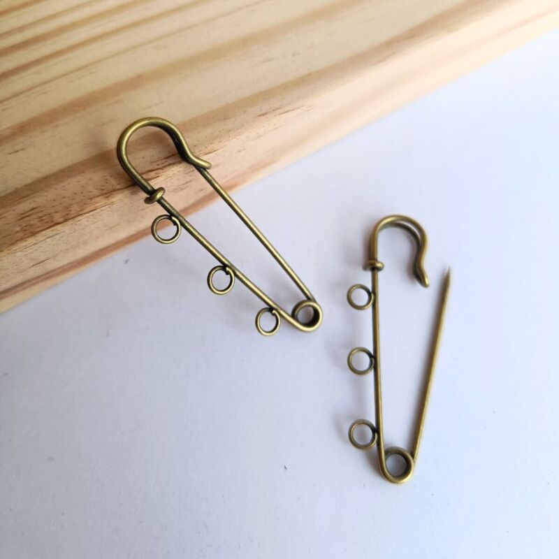 Safety Pin Brooch Antique Bronze Safety Pin Brooch Antique Bronze