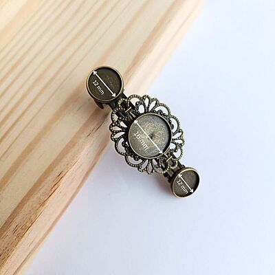 Hair Clip Barrette Bezel Antique Bronze Modal One