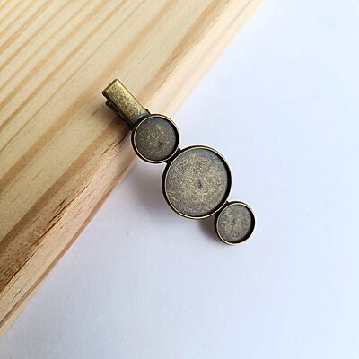 Hair Clip Bezel Antique Bronze Modal Two