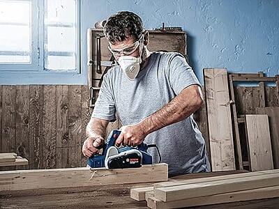 Bosch GHO 6500 Electric Planer, 650W, 2.6 mm Depth, 82 mm Width, 16,500 rpm, Optimized Air Flow, 2.8 kg + Hex Key, Parallel Guide, Sharpening Device & Setting Gauge For HSS Blade, 1 Year Warranty