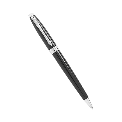 Parker Fusion Laque Black Chrome Trim Ball Pen