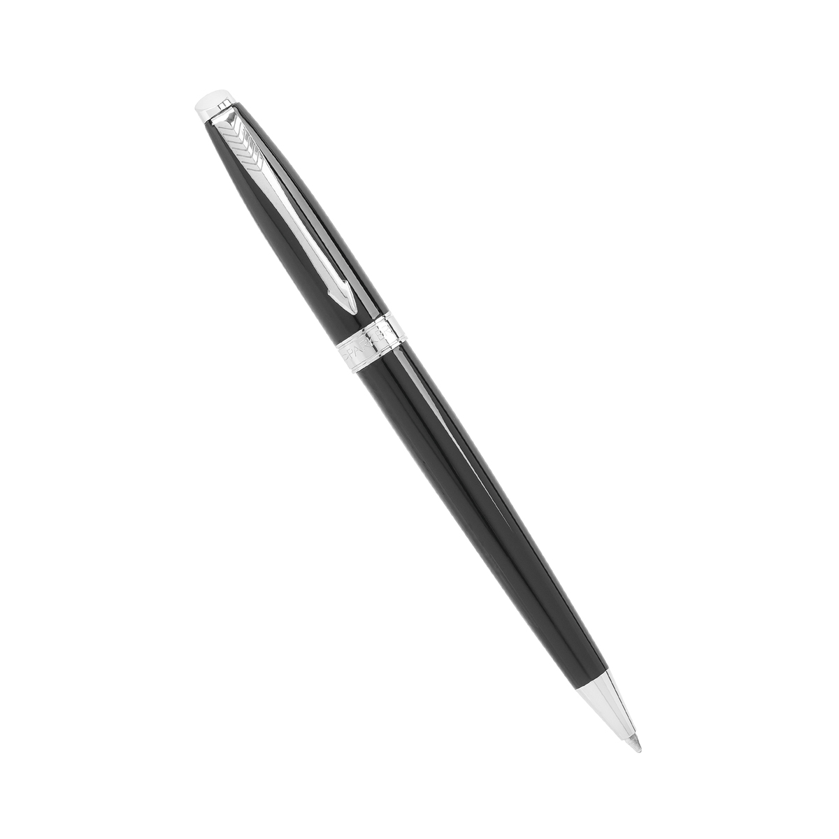 Parker Fusion Laque Black Chrome Trim Ball Pen