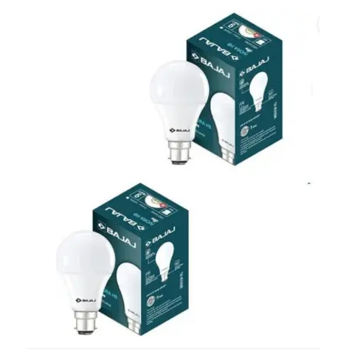 BAJAJ 9 W Basic Round B22 LED Bulb  (White, Pack of 2)