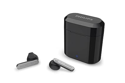 Philips Audio TWS TAT3225 True Wireless Earbuds | 24 Hr Playtime, IPX4, Bluetooth 5.2, Voice Assistant - Black Philips Audio TWS TAT3225 True Wireless Earbuds | 24 Hr Playtime, IPX4, Bluetooth 5.2, Voice Assistant - Black