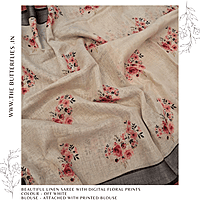 PURE LINEN SAREE  YBRSLIN23447