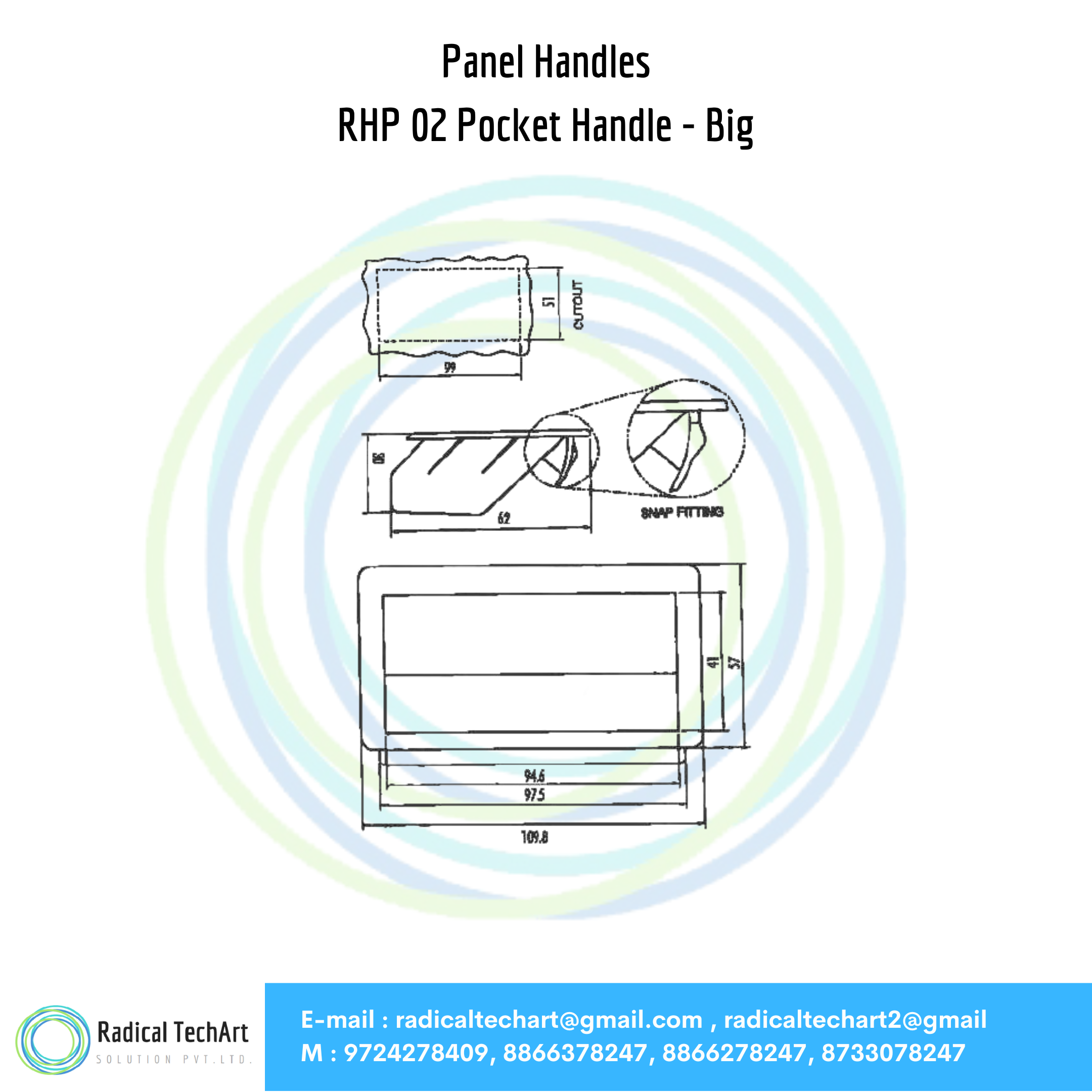RHP 01,02,03,04,05 Panel Handles