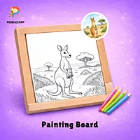 Kangaroo with Baby Coloring
